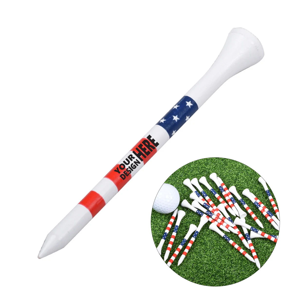 70mm Bamboo Golf Tee 1