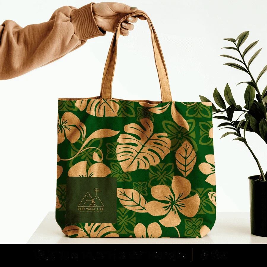 Sublimation 8 oz Poly Canvas Tote Bag - 18.5"W x 14.5"H x 1