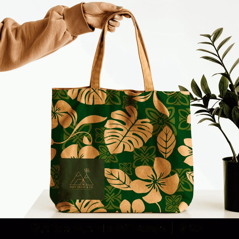 Sublimation 8 oz Poly Canvas Tote Bag - 18.5"W x 14.5"H x
