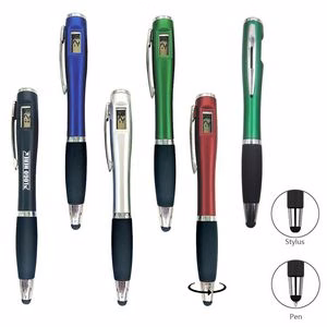 Stylus Ballpoint Pen With Watch