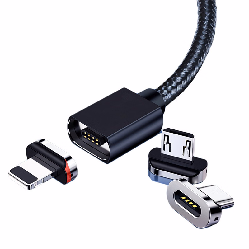 Magnetic 3 In 1 Usb Type C And Android Data Charging Cable