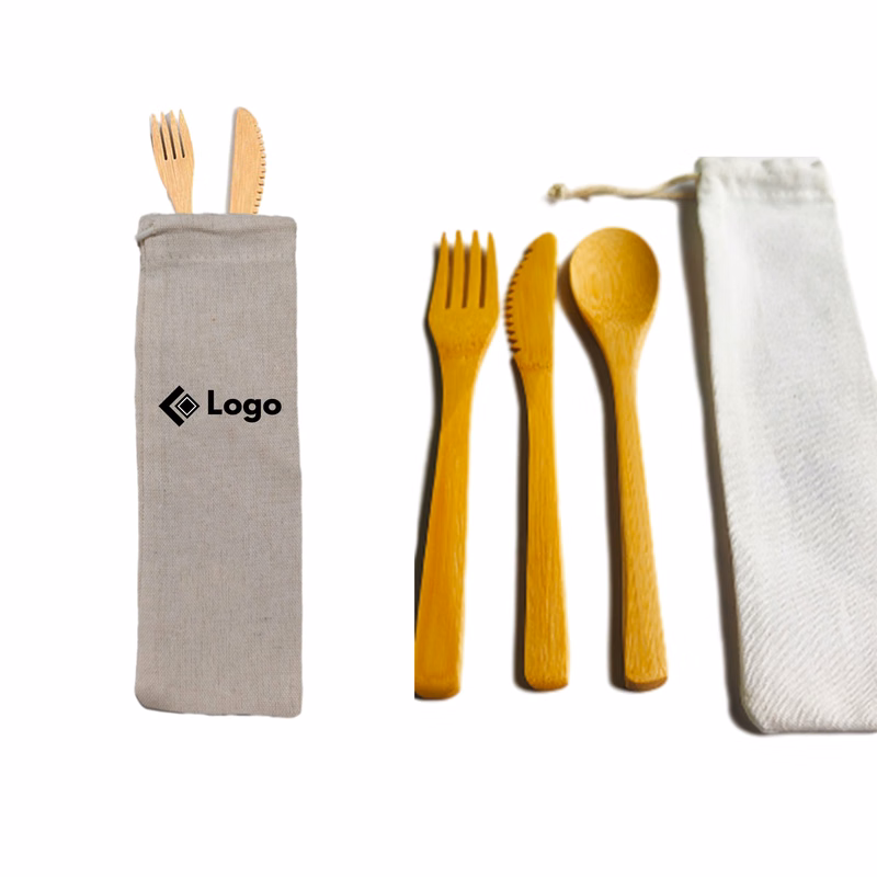 Eco-Friendly 6-Piece Bamboo Dining Set for Travel