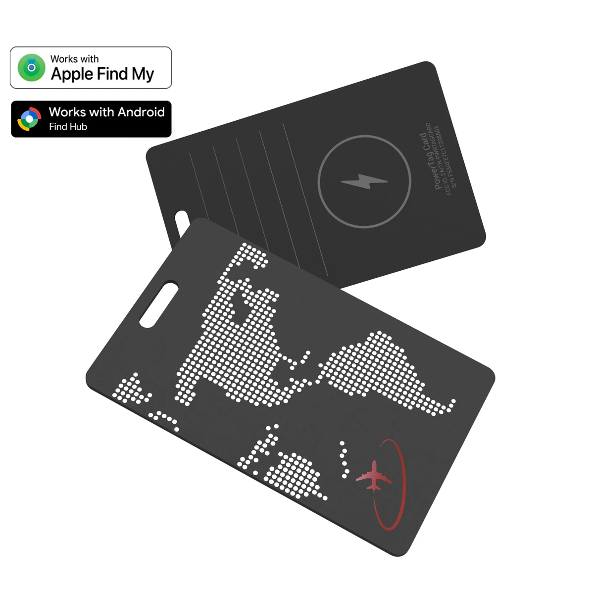 PowerTag Card: Ultra Thin Bluetooth Tracker with Apple Find My and Google's Find Hub (black) 1