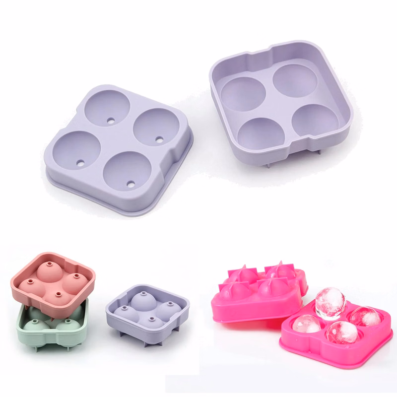 4 Silicone Ice Ball Molds
