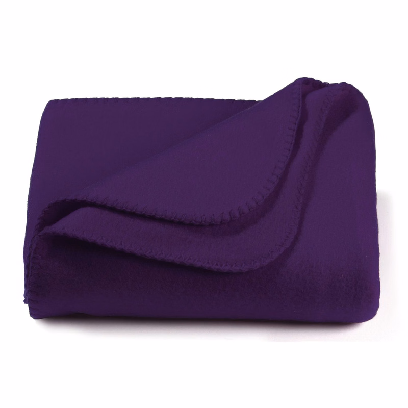 CLOSEOUT - Purple Value Fleece Throw Blanket