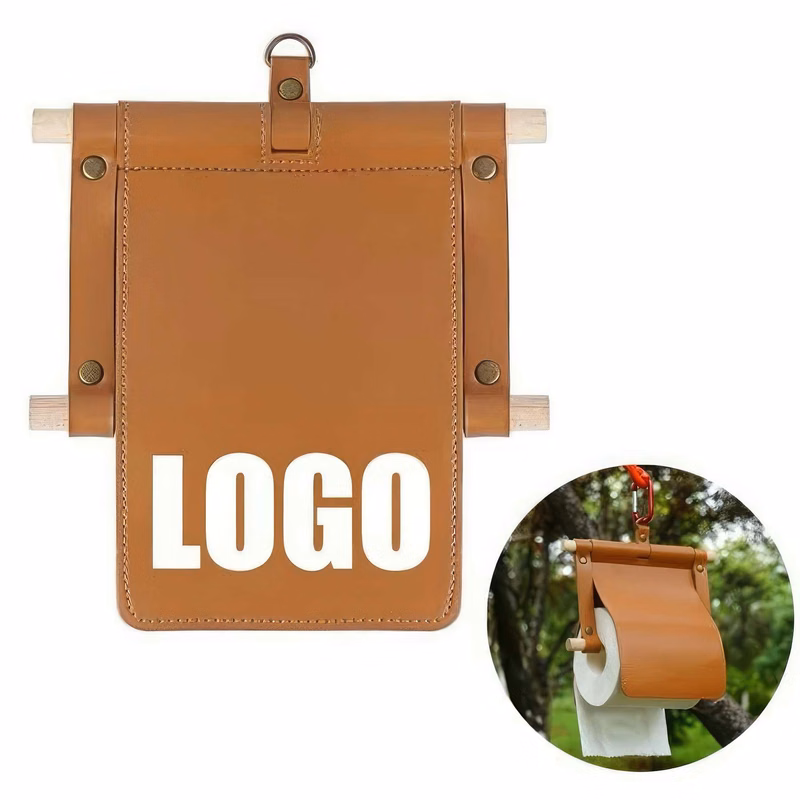 PU Leather Toilet Paper Case Camping Tissue Holder