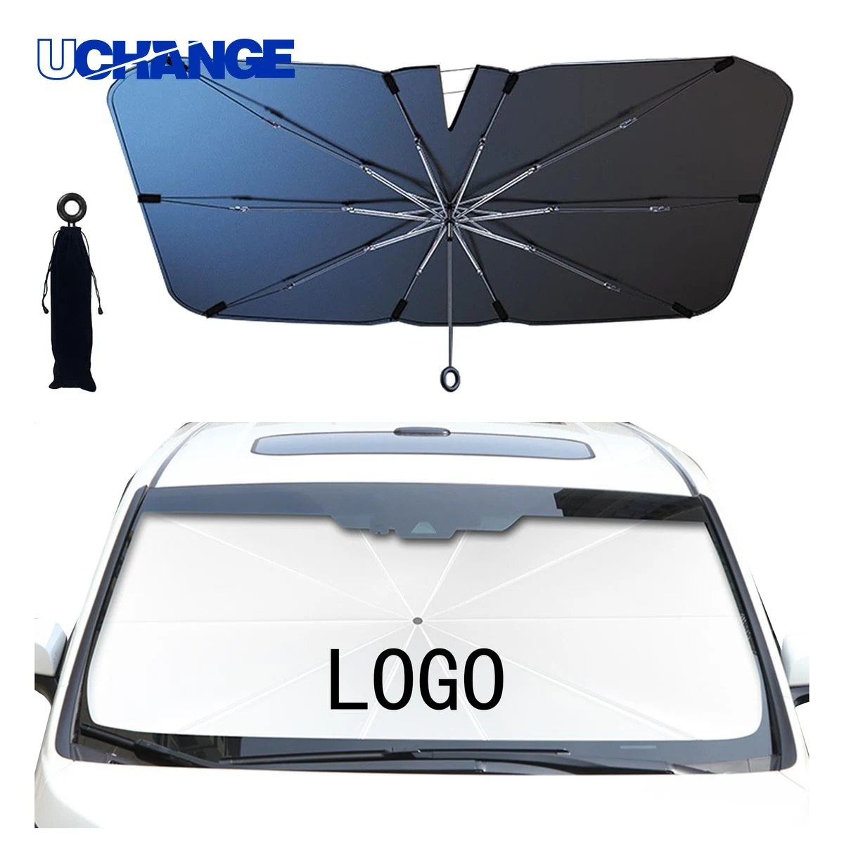 Drawstring Car Windshield Sunshade 1