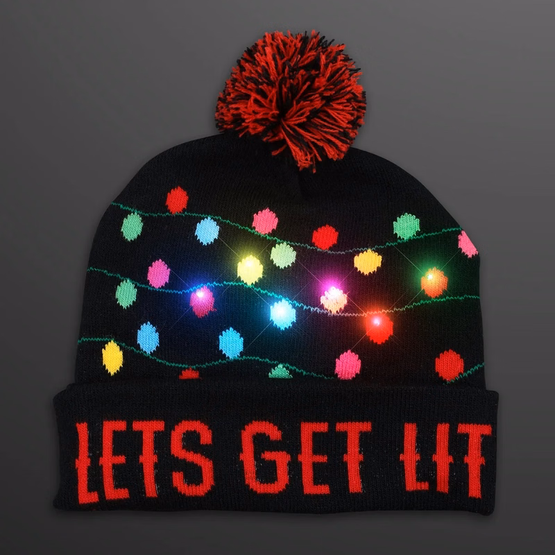 Get Lit Blinky Bulbs Beanie Hat
