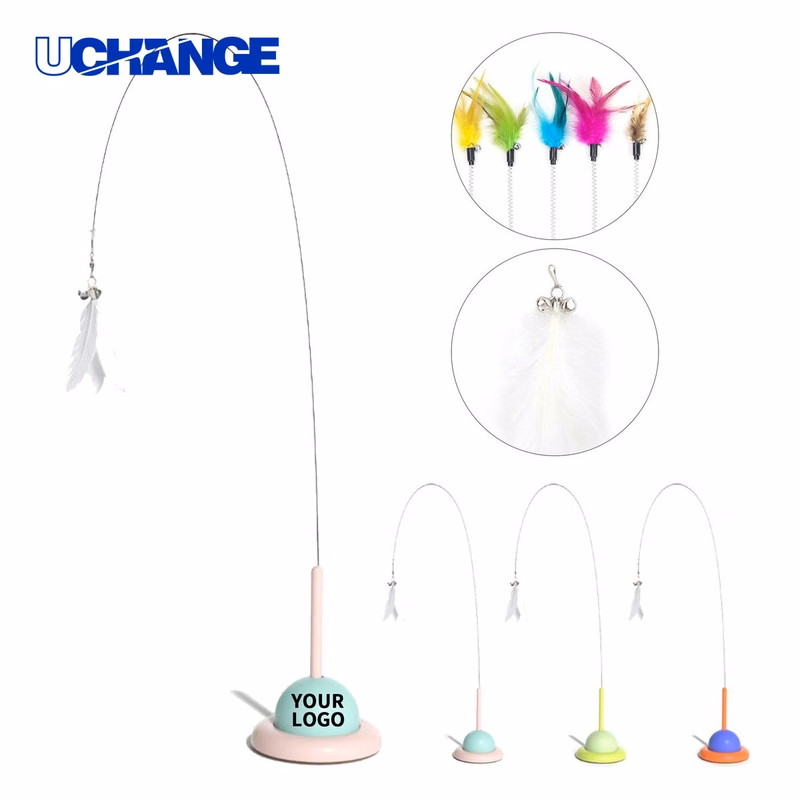 Cat Teaser Wand Toy with Suction Base