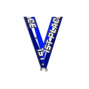 0.875" x 30" 1st Place sublimated neck ribbon with
