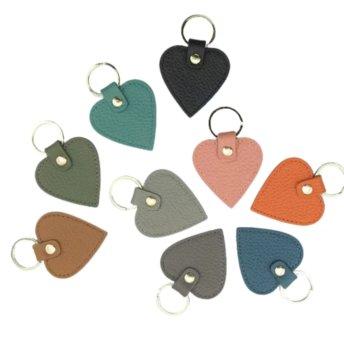 Custom Heart Leather Key Tag 1