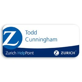 Laminated Personalized Name Badge (1.5"x3.5") Rectangle 1
