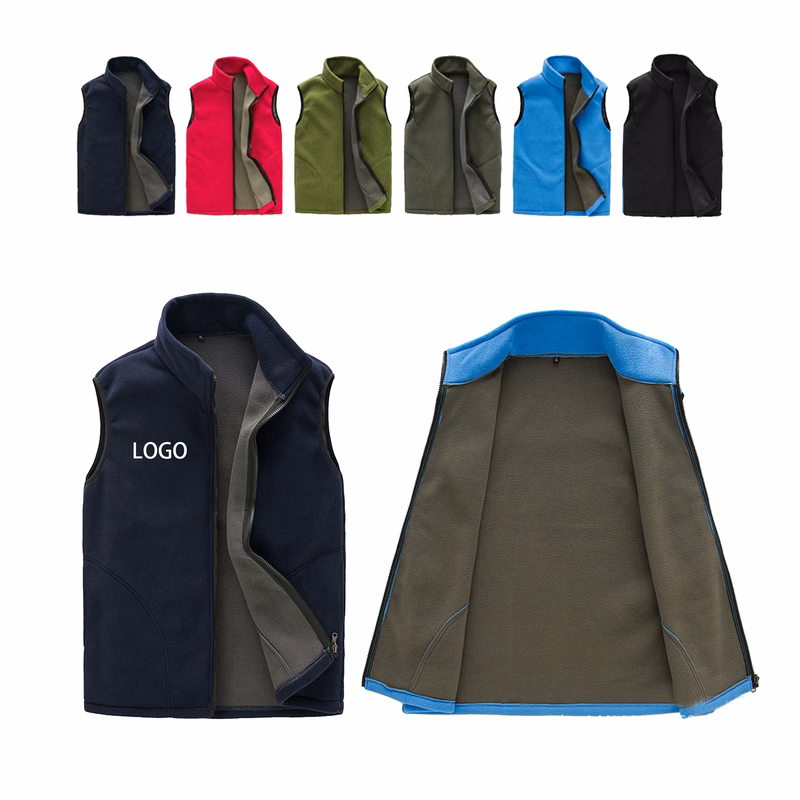MOQ:10pcs Custom Logo Fleece Vest