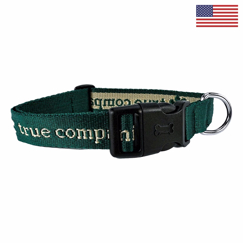 1" Woven Pet Collar w/ Nickel-Plated Hardware - "Select" Weave