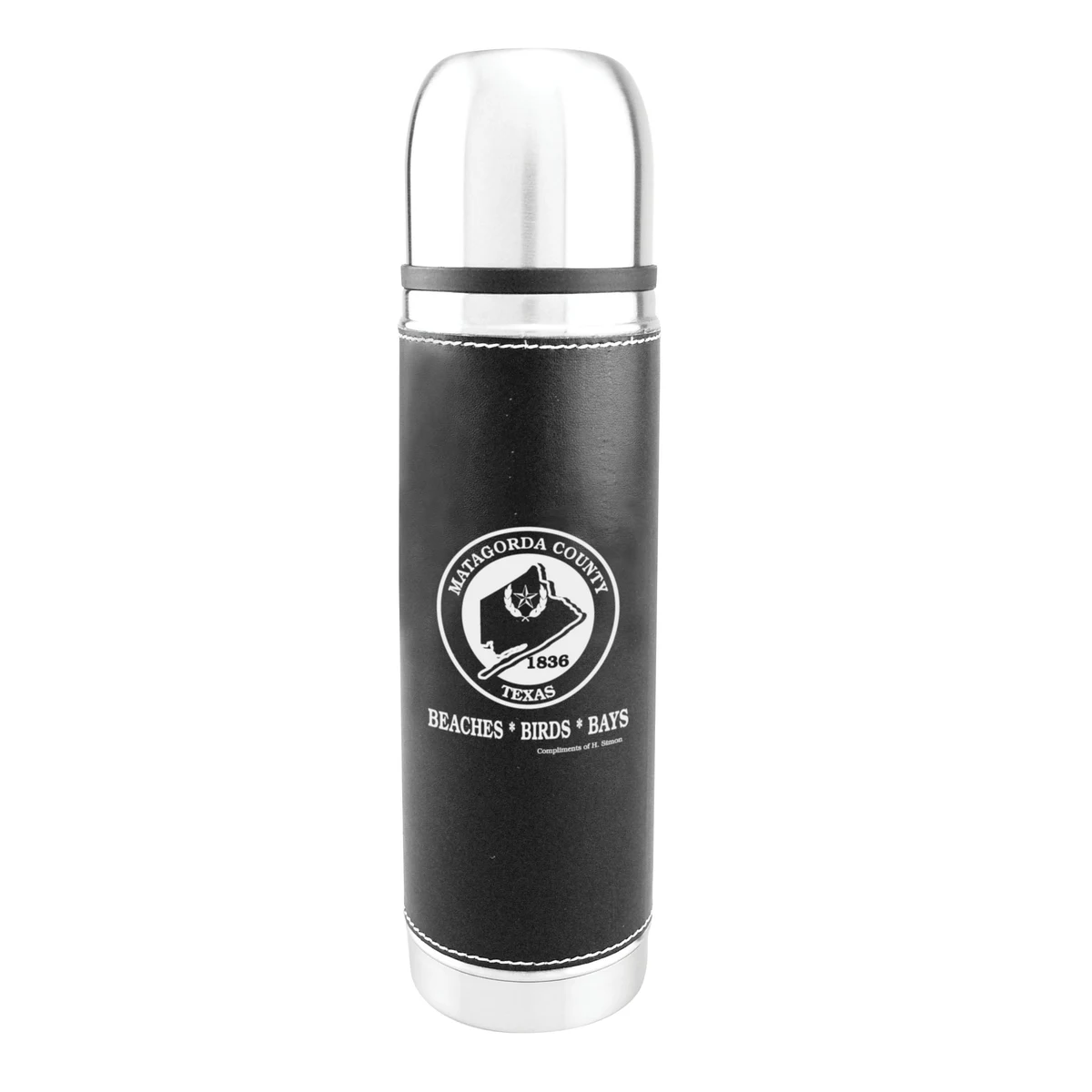 16 Oz. Executive Thermos Leatherwrap 1