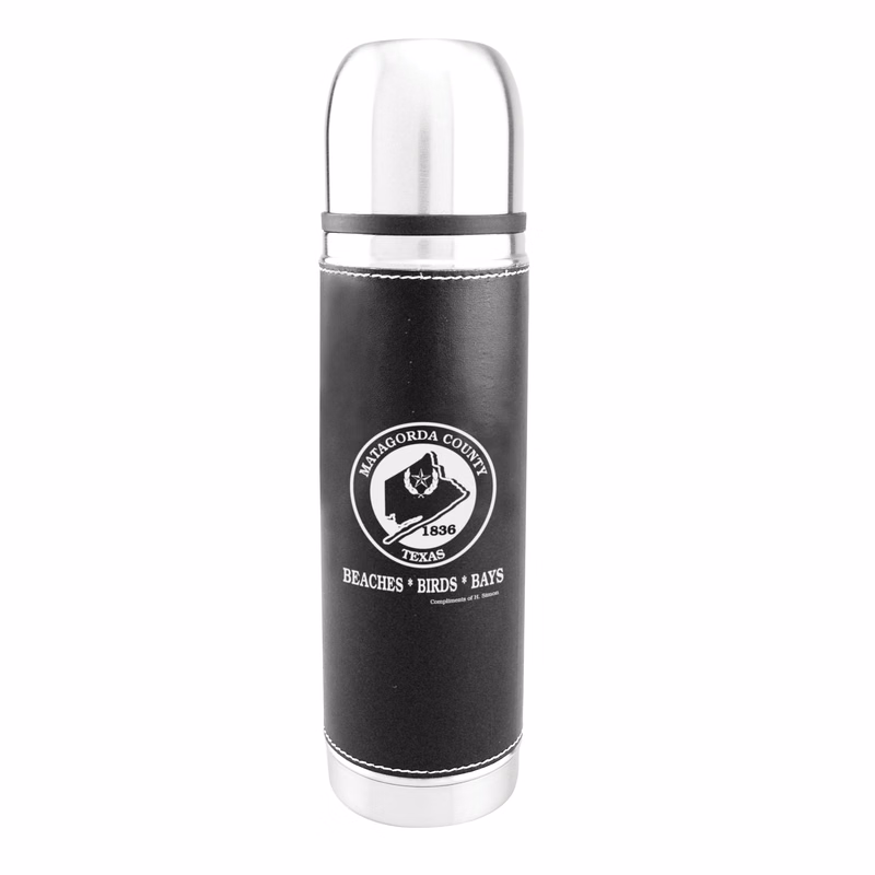 16 Oz. Executive Thermos Leatherwrap