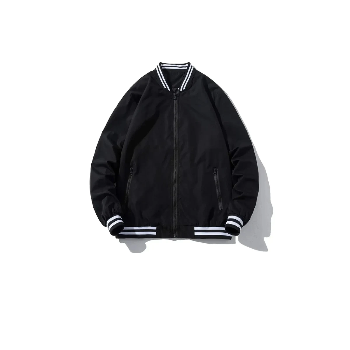 Men's Custom Logo Polyester Bomber Jacket Wholesale 1