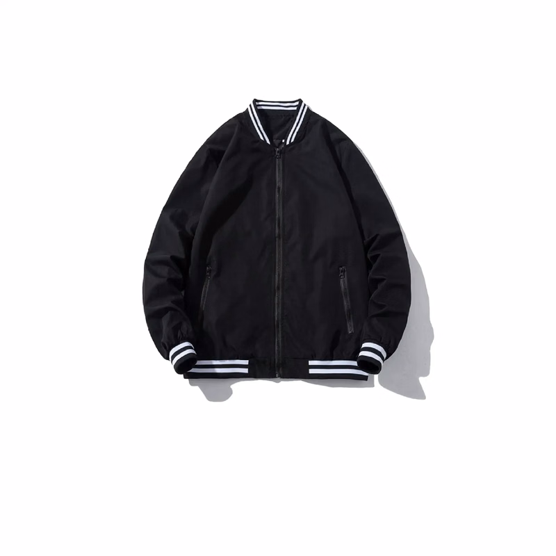 Men's Custom Logo Polyester Bomber Jacket Wholesale
