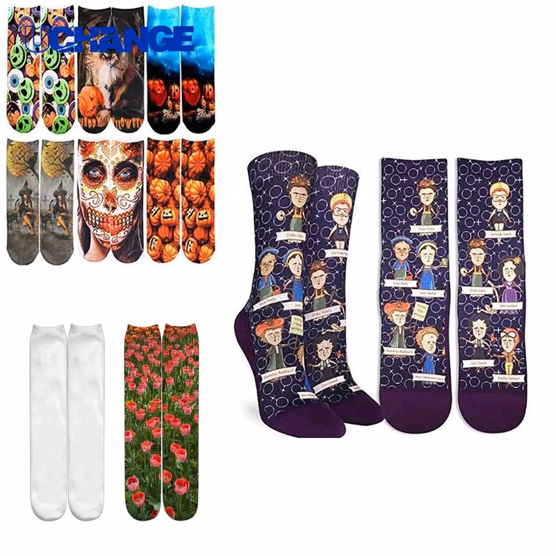 3D Print Novelty Crew Tube Socks