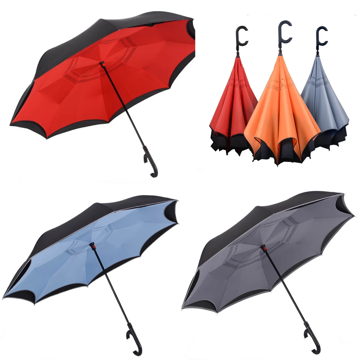 Double Layer Reverse Umbrellas 1
