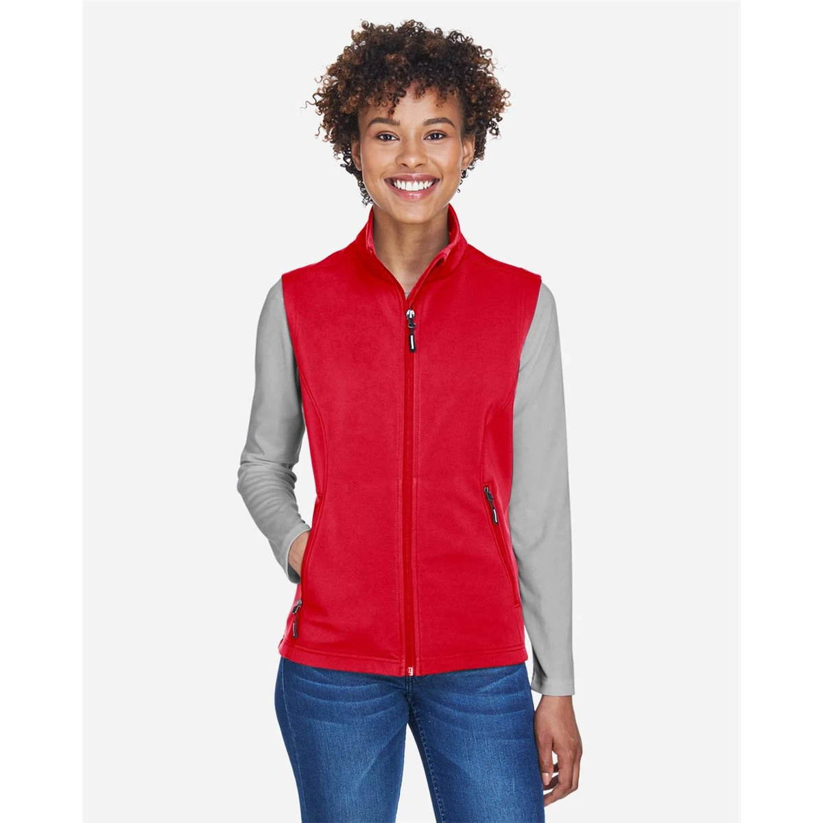 Women's Cruise Two-Layer Fleece Bonded Soft Shell Vest - CE701W 1