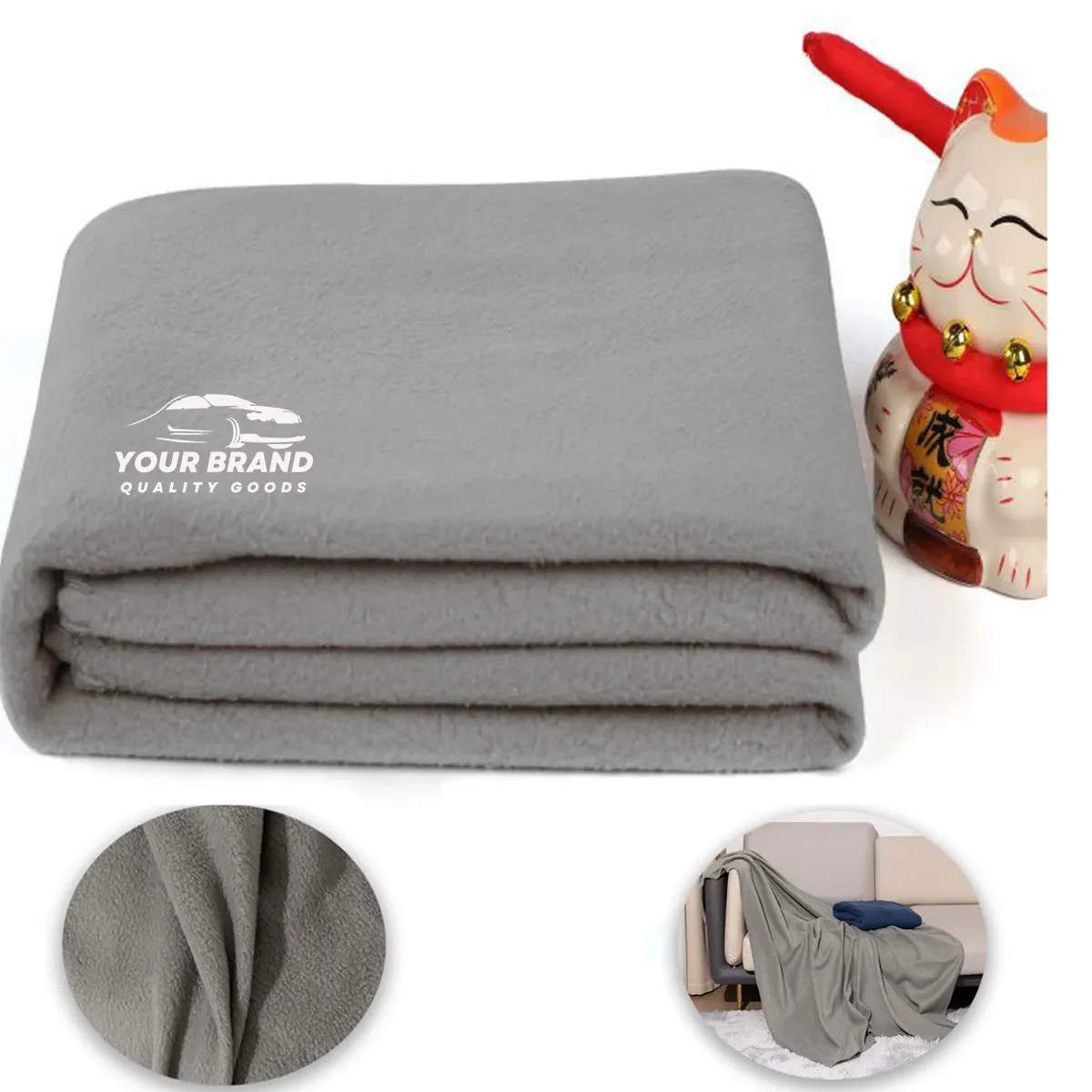 Lightweight Assorted Color Polar Fleece Ultra Soft Blanket 1