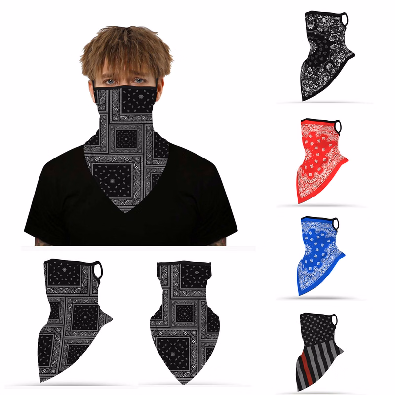 Triangle Face Mask Bandanas With Ear Loops