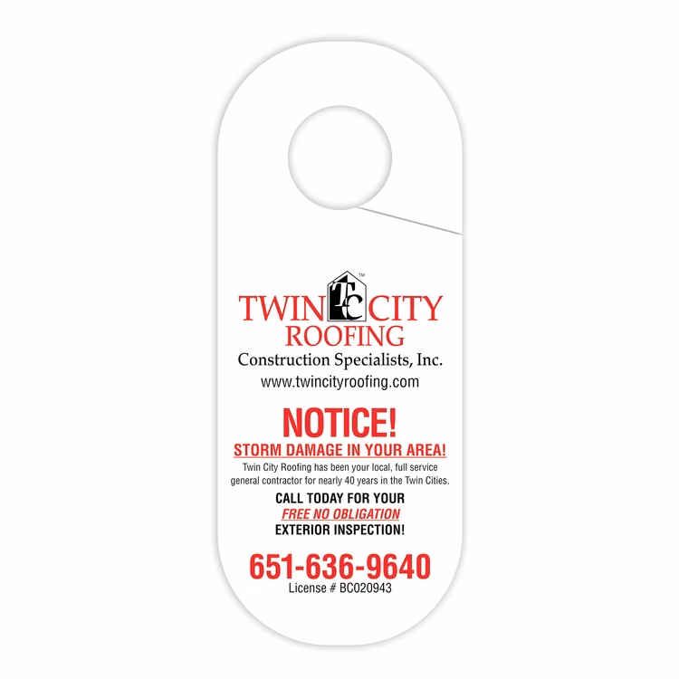 USA Made Door Hanger | Parking Permit - Rectangle (8"x3.25")