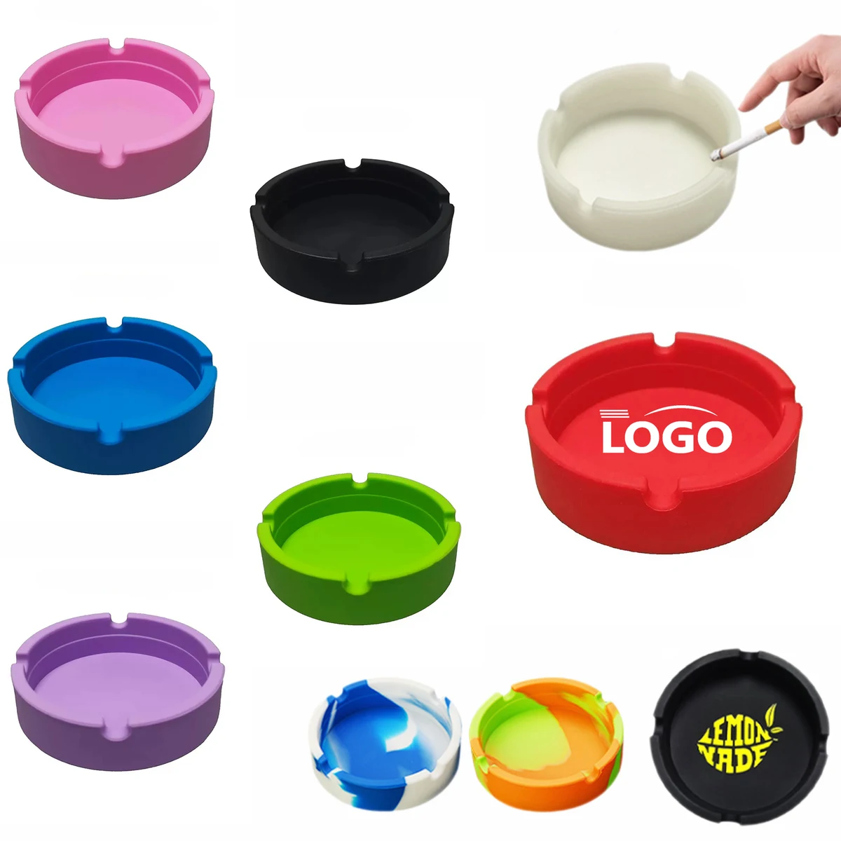 Premium Silicone Rubber Ashtray MOQ 10pcs 1