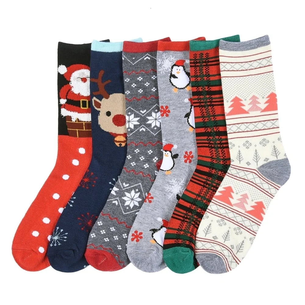 Women's Fashion Christmas Crew Socks - 6 Designs 1