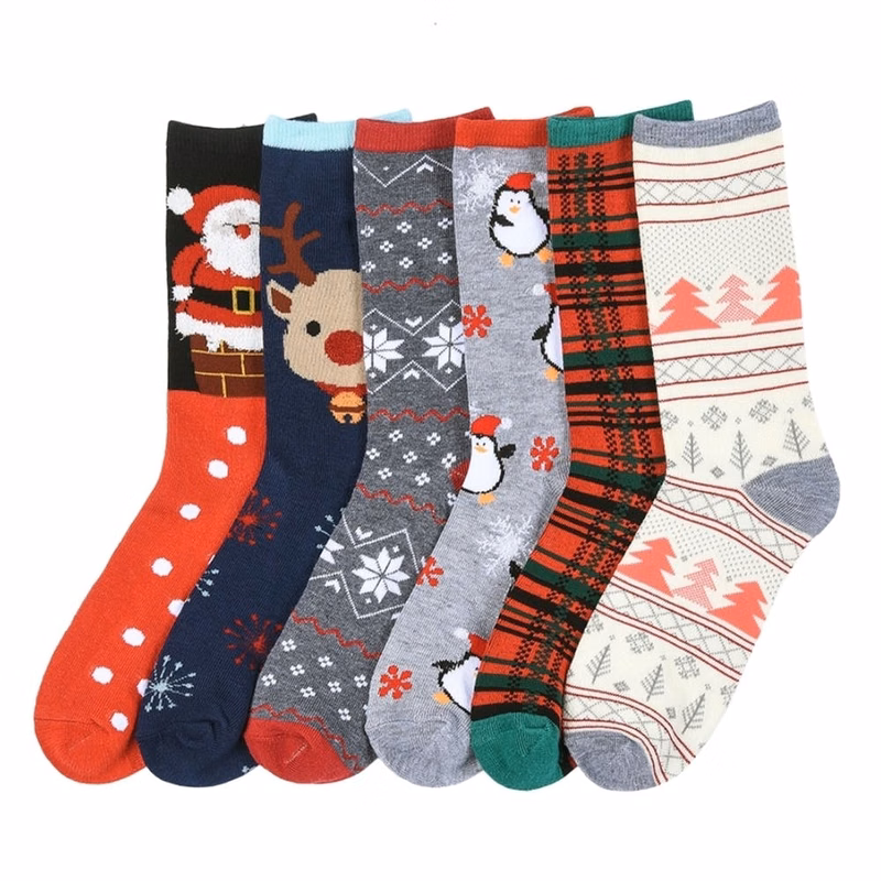 Women's Fashion Christmas Crew Socks - 6 Designs
