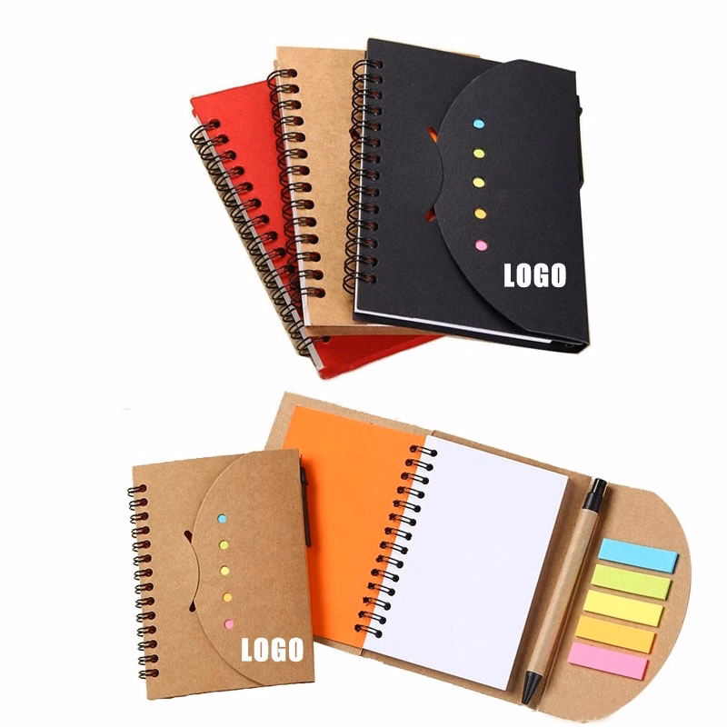 A6 Kraft Paper Pocket Business Notebook Spiral Lined Notepad