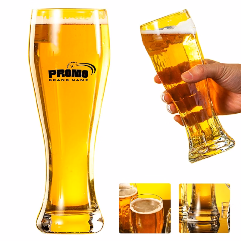 18.6oz. Curved Solid Glassware Craft Beer Pilsner Glasses