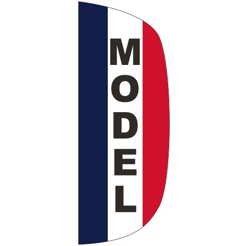 "MODEL" 3' x 8' Message Flutter Flag 1
