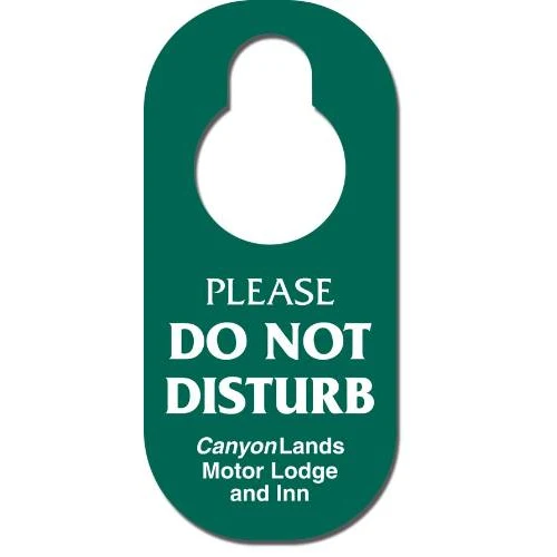 Oval 10 Mil Plastic Door Hanger (Spot Color) 1