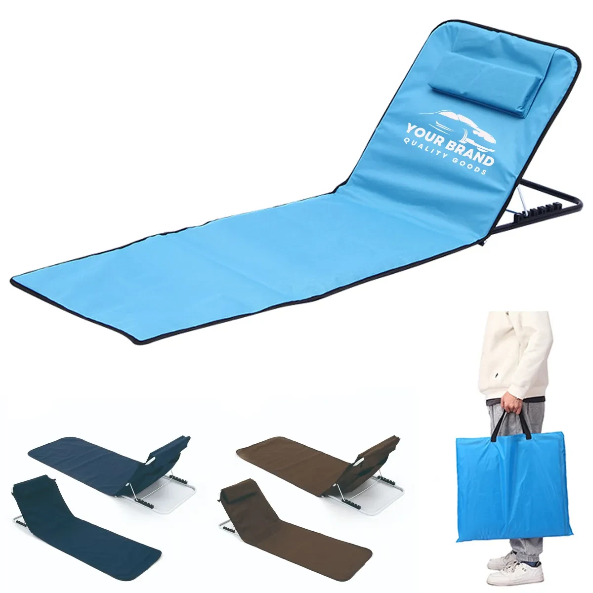 Portable Sandy Beach Backrest Foldable Hiking Back Support 1