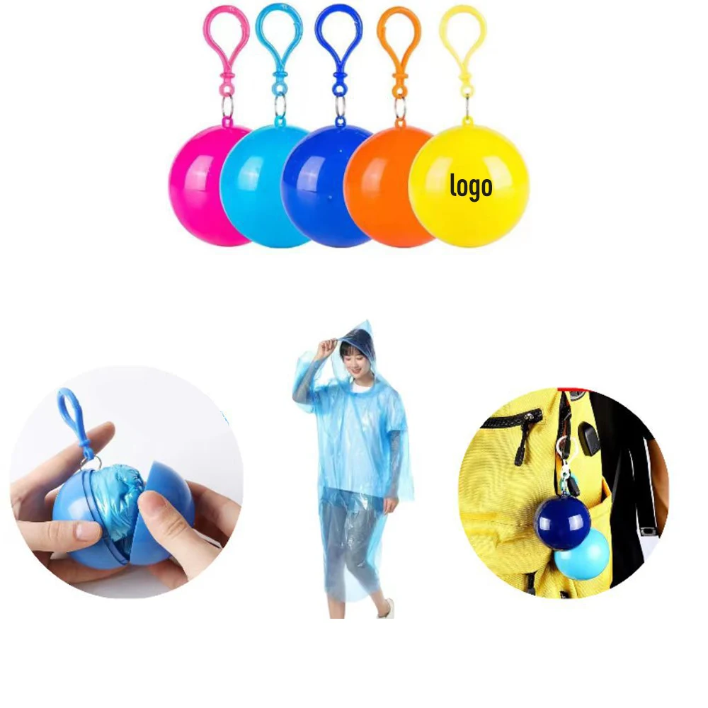 Portable Raincoat Poncho Ball 1