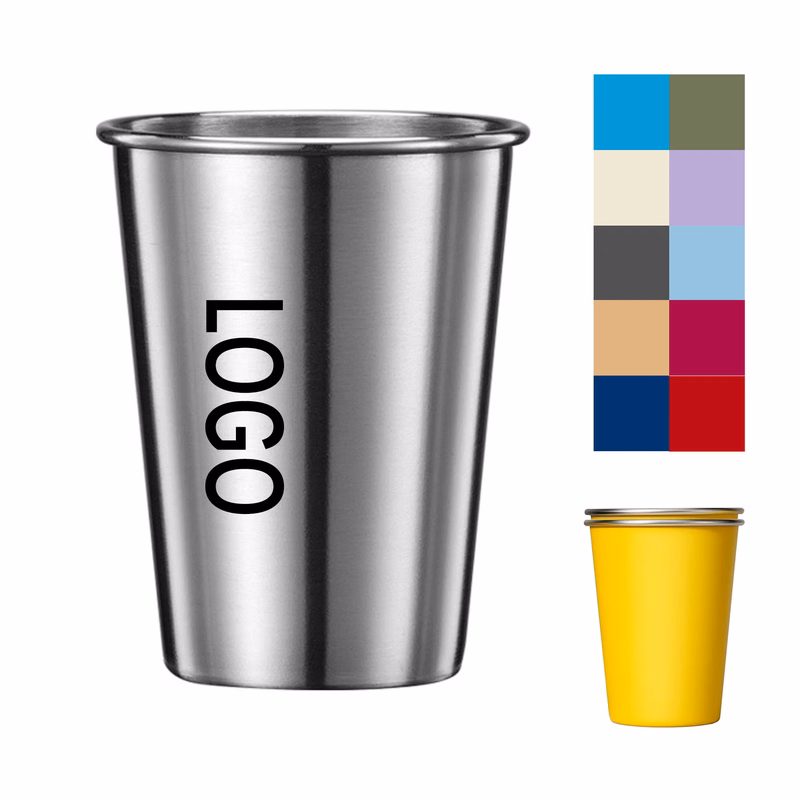 12oz Stainless Steel Cup Camping Bar Restaurant