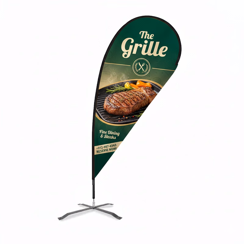 Flex Blade® LX Teardrop Banner with Pole, Double-Sided - 9' Event Flag