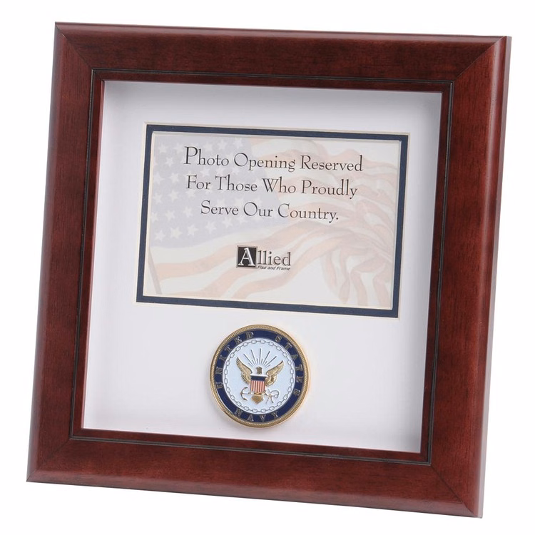 U.S. Navy Medallion 4-Inch by 6-Inch Landscape Picture Frame