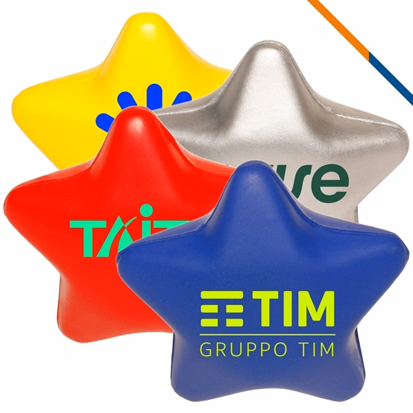 Custom Polyurethane Star Stress Ball with Full-Color Imprint — Achievement Promo