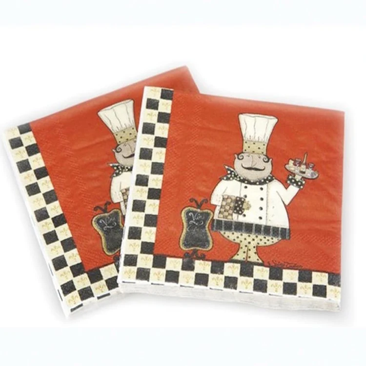 13" x 13" Imprinted Napkin, Facial Tissue 3 ply 1