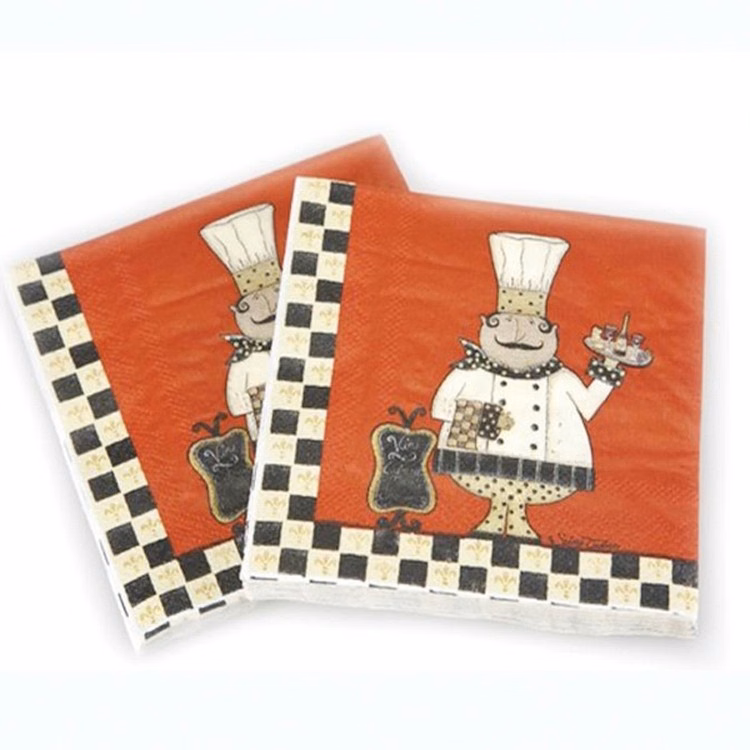 13" x 13" Imprinted Napkin, Facial Tissue 3 ply