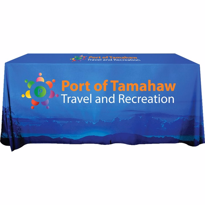 Convertible 6' to 8' All Over Custom Imprint Dye Sublimation Table Cover