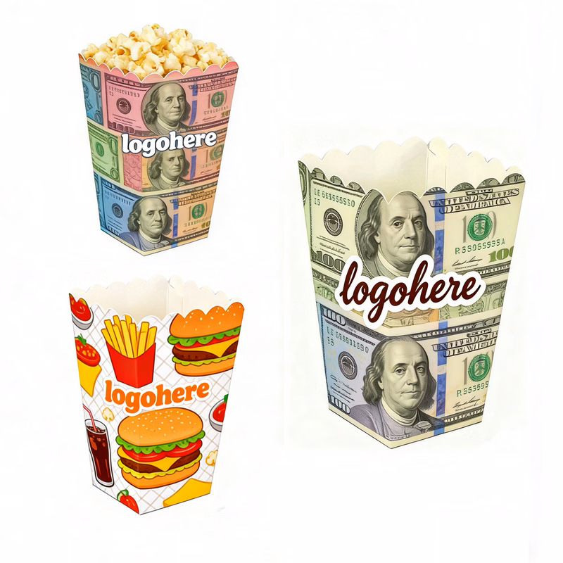 MOQ 200 Popcorn Party Boxes