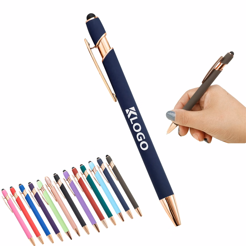 Ballpoint Pen with Stylus Tip Rose Gold