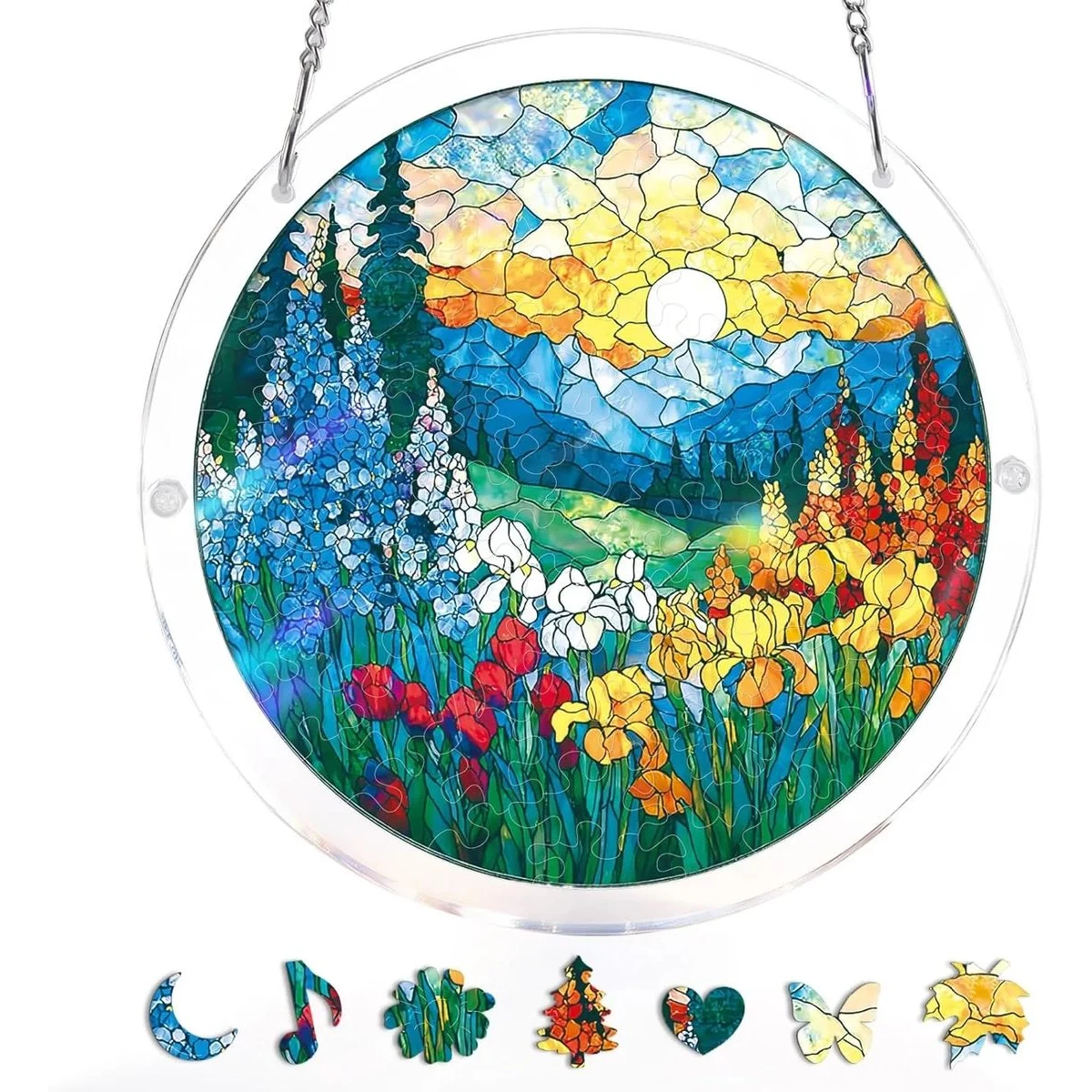 Acrylic Scenery Puzzle Window Hanging Ornament 1