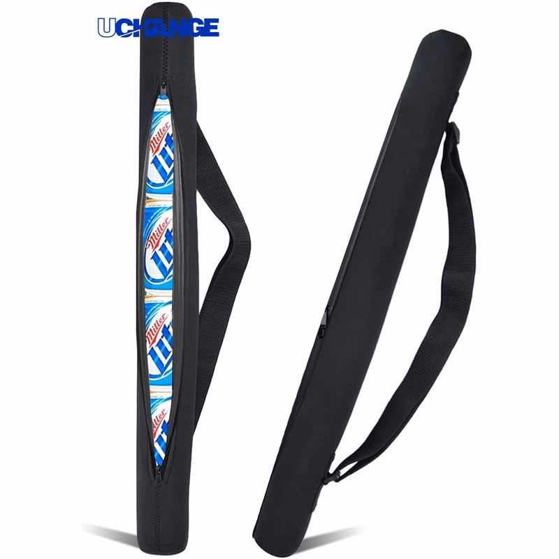 6-Can Beer Sleeve Cooler Bag with Shoulder Strap for Outdoor Use