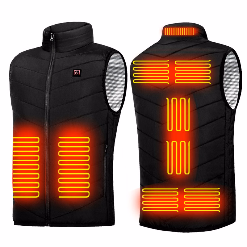 9 Areas Heated Vest w/ One Button Control