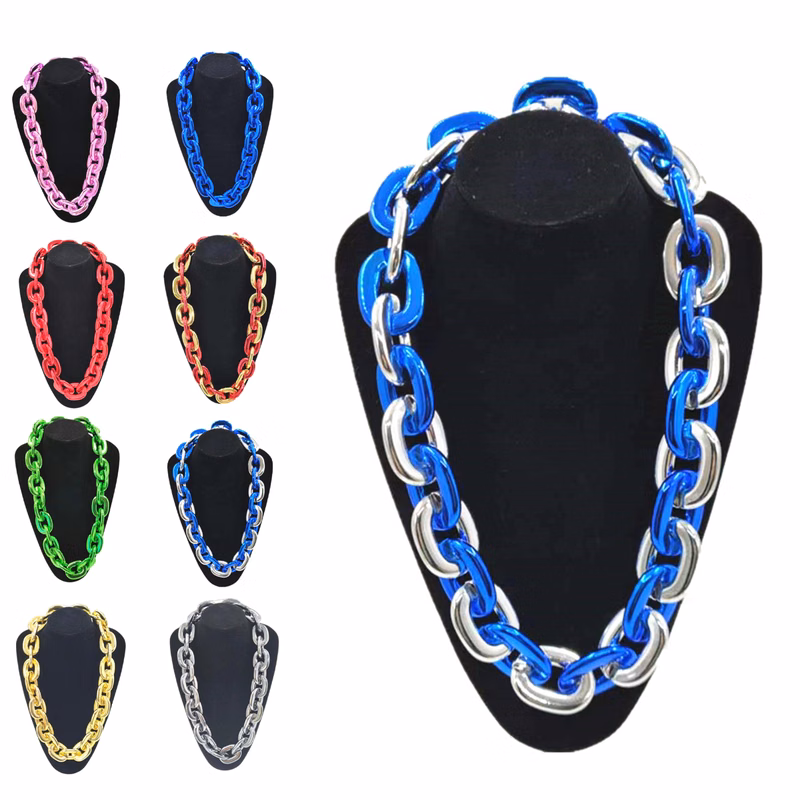 Big Silver Necklace ?C Multiple Color Choices